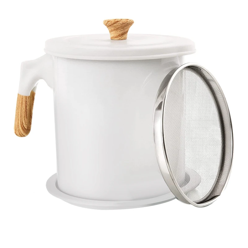 

Контейнер для смазки бекона (48 унций/1,4 л), емкость для хранения кулинарного масла с фильтром, емкость для масляного фильтра для хранения кул...