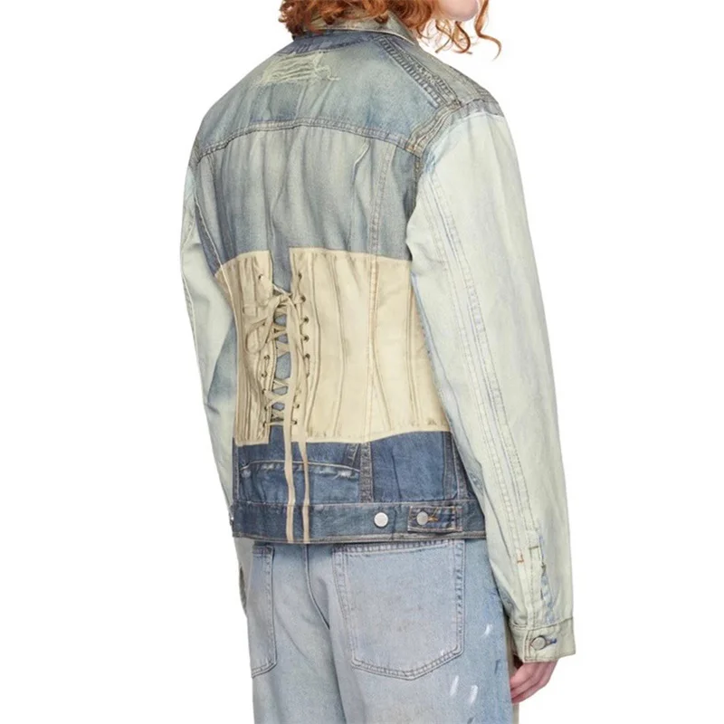 Женская джинсовая куртка верхняя одежда из искусственного денима топ хлопка с