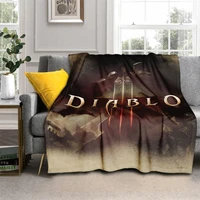 2022 new diablo blanket flannel warm soft plush on the sofa bed blanket suitable for air conditioning blanket for game fans