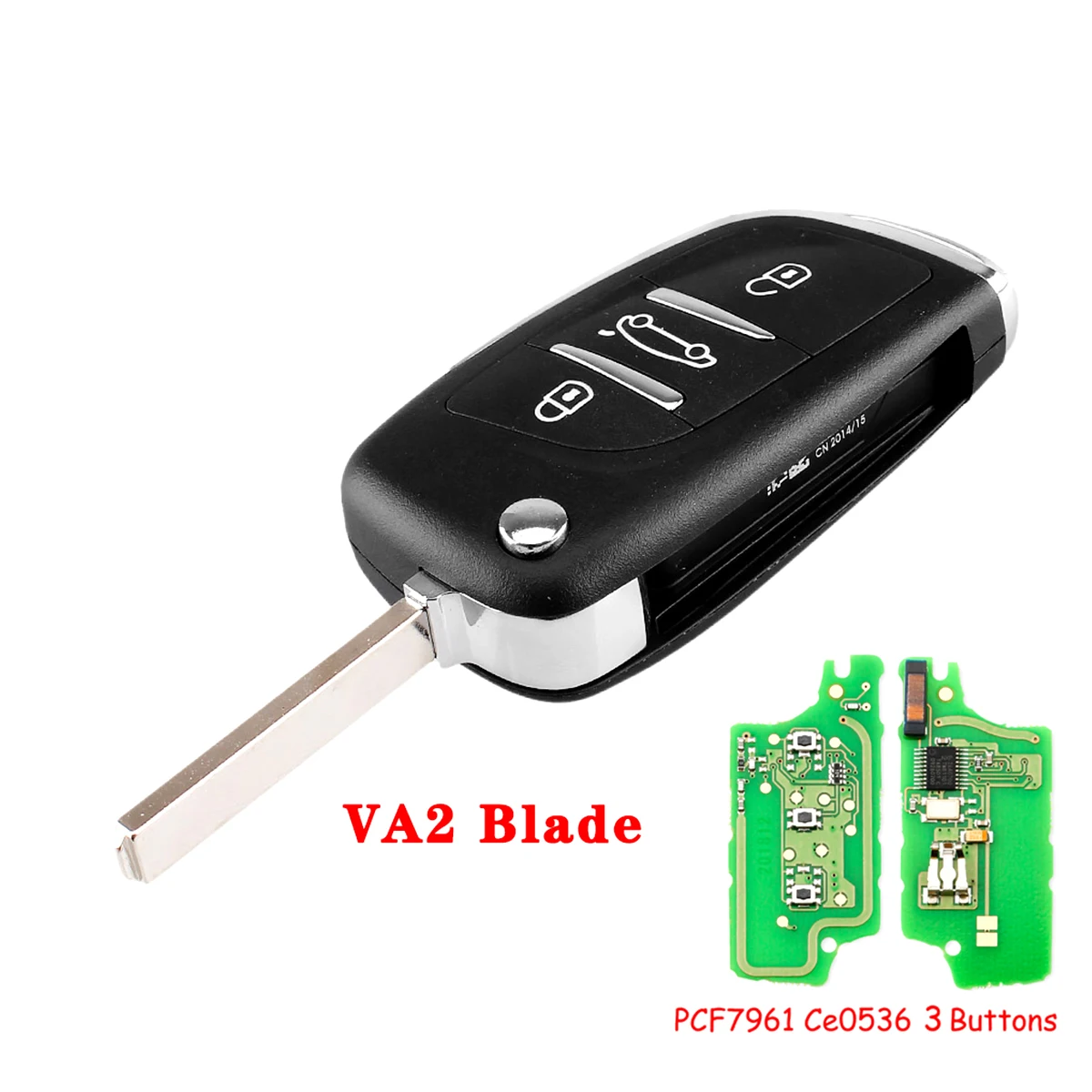 

ЛУЧШИЙ KEY433 МГц ASK/FSK модифицированный откидной дистанционный ключ от машины для Peugeot 107 207 307307 S 308 407 607 CE0536 VA2/HU83 PCF7961 2/3 Ключ BTN