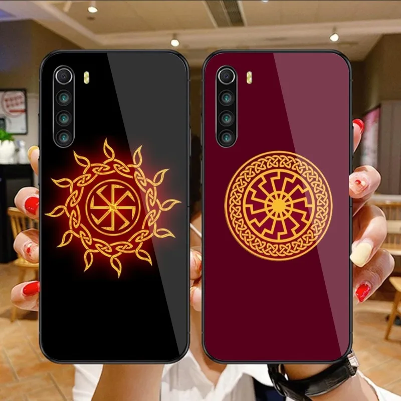 

Slavic Symbol Phone Case For Xiaomi 13 12 11T 10 9 Redmi Note 11 10 10S Pro Redmi 9 9A 8 Black PC Glass Phone Cover
