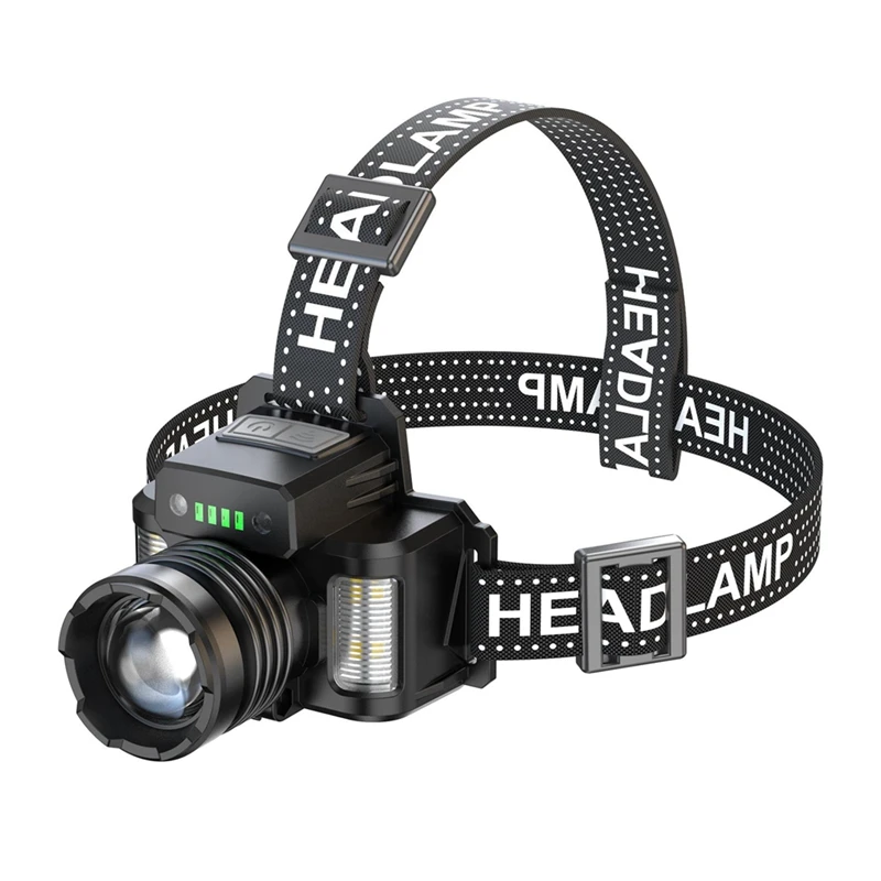 

Multifunctional Outdoor Night Fishing Lamp Portable Charging Induction Head Light Black With High Performance And Durability
