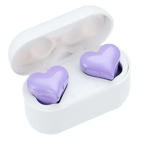 Bluetooth 5.3 беспроводные наушники, симпатичные наушники в форме сердца, женские Hi-Fi наушники, высококачественные наушники-вкладыши