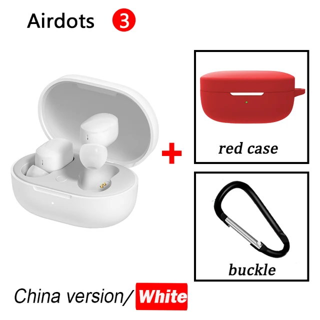 Xiaomi Redmi AirDots 3 white + red case