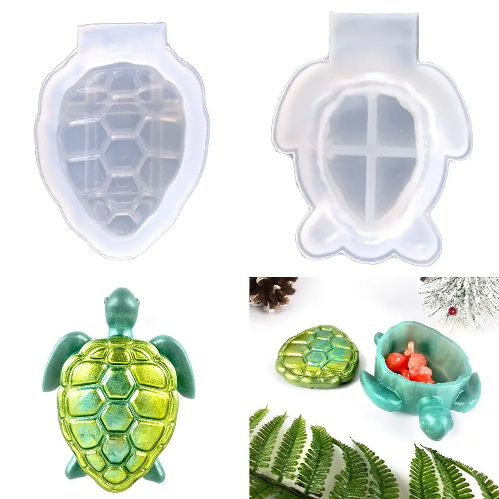 

UV Epoxy Sea Turtle Storage Box Mold Transparent Resin Mold New Silicone Mould for Desktop Decoration Jewelry