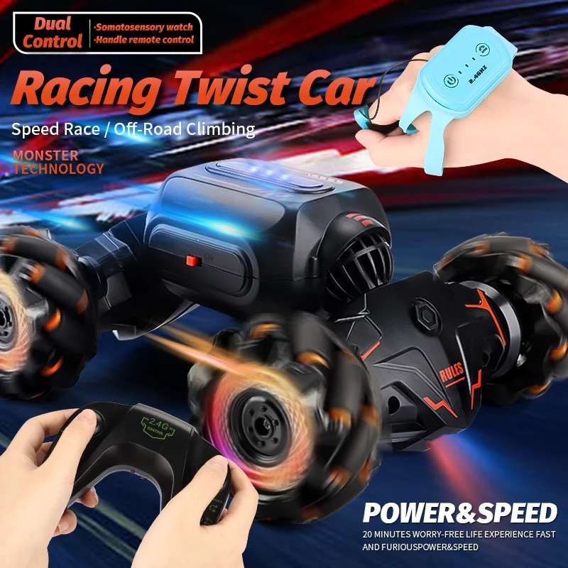 

RC Car 360° Tumbling RC Stunt Car Gesture Induction Twisting Off-Road Vehicle Electric Remote Control Car Electric Drift Car Toy