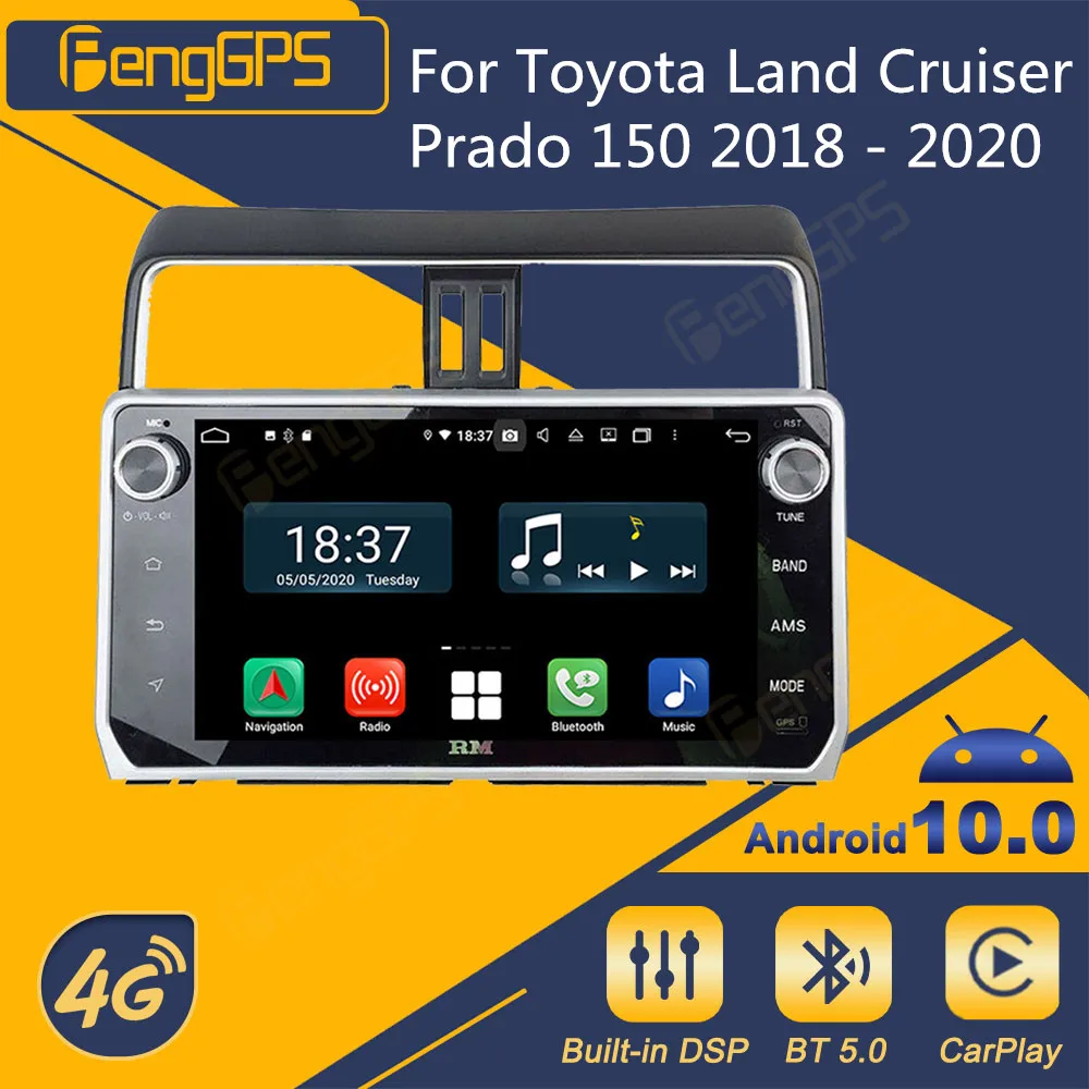 

Автомагнитола 2DIN для Toyota Land Cruiser Prado 150 2018-2020, мультимедийный плеер с GPS Навигатором