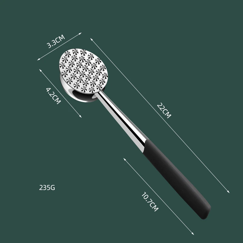 high quality alloy meat hammer 1434 nails two sided multifunction loose meat hammer tendon breaker kitchen gadgets meat tools free global shipping