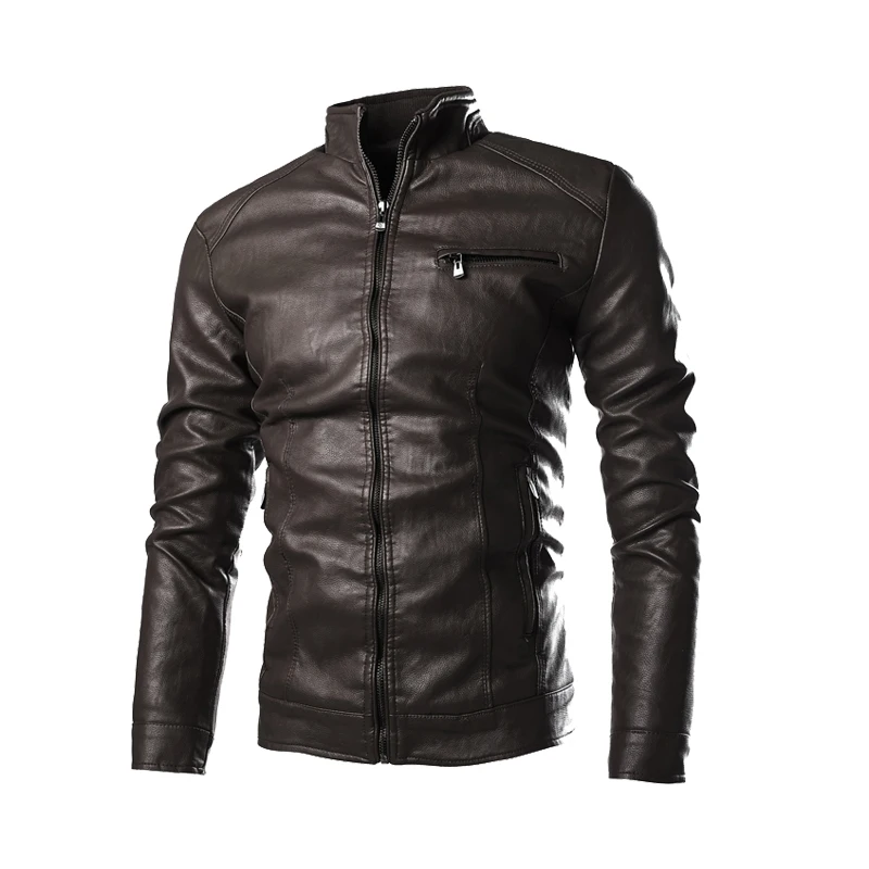 

Мужская Байкерская кожаная куртка, черная или синяя Повседневная приталенная мотоциклетная куртка из искусственной кожи, весна-осень 2022