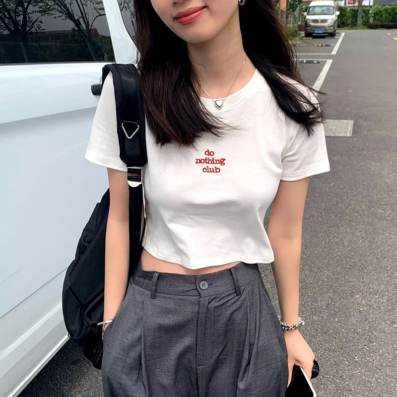 

Летняя новая простая женская футболка с коротким рукавом