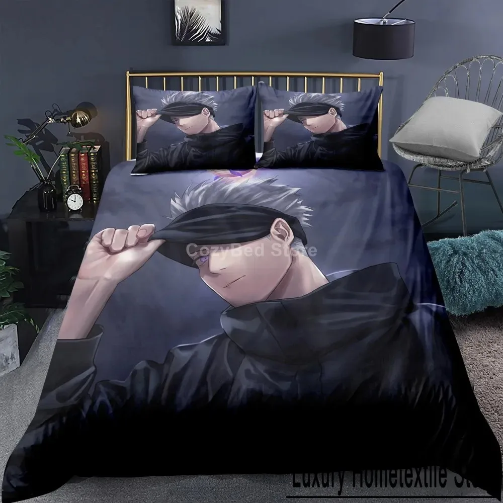 Jujutsu Kaisen Bedding Set Japan Famous Anime Duvet Cover Sets Comforter Bed Linen Twin Queen King Single Size Dropshipping Gift