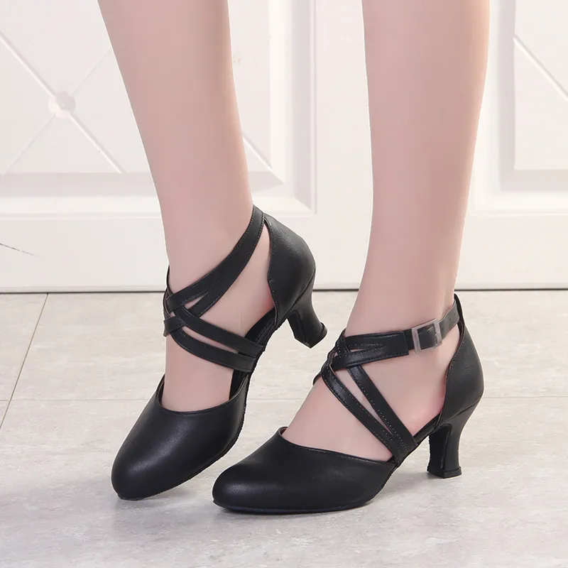 Ladies dance shoes women Modern soft soled dance shoes high heels bullfight cha cha tango remba dance shoes social dance shoes
