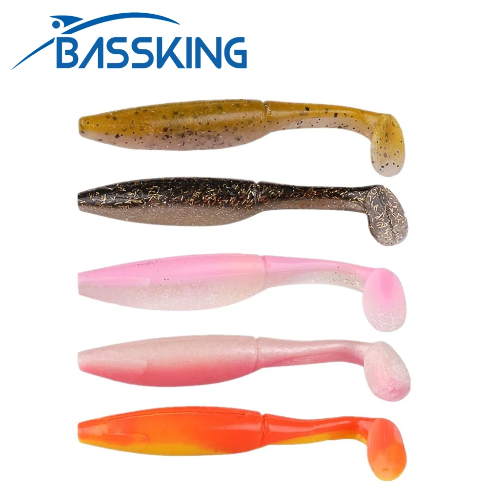 

5Pcs Soft Fishing Lure 100mm 9.3g Silicone Soft Baits T-tail Isca Artificial Para Pesca Wobblers Leurre Peche Grub Worm Swimbait
