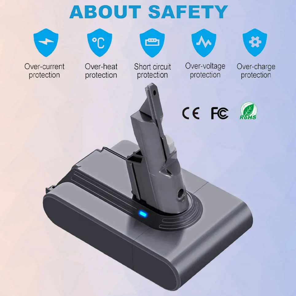 

2022 V7 replacement battery compatible with V7 battery V7 Absolute V7Motorhead Pro V7 Trigger V7 Fluffy V7HEPA Li-ion SV11
