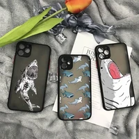 shark ocean animal phone case matte transparent for iphone 11 12 13 7 8 plus mini x xs xr pro max cover