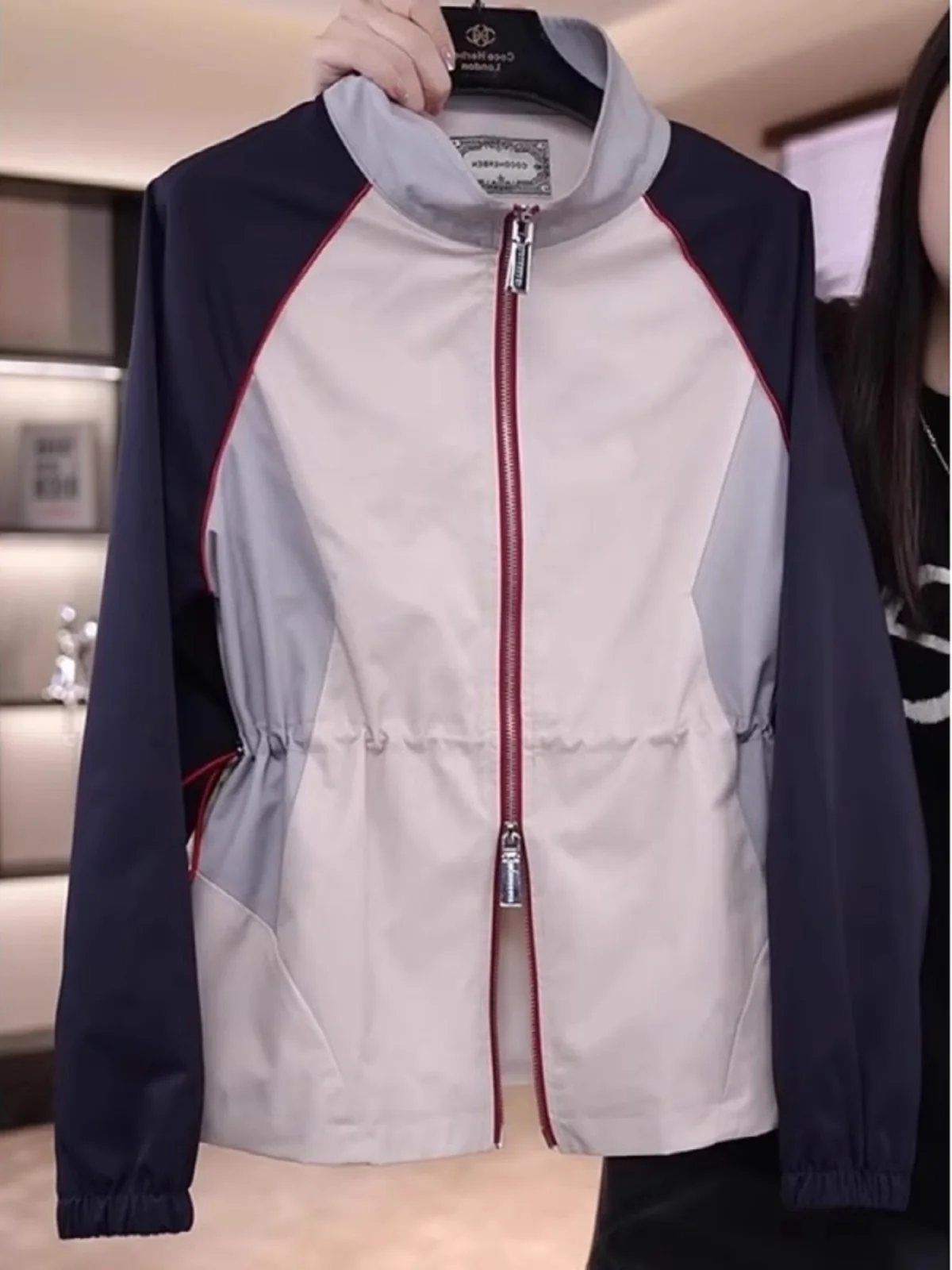 Куртка-кардиган с двойной молнией и воротником-стойкой осень 2024 - Цена: 