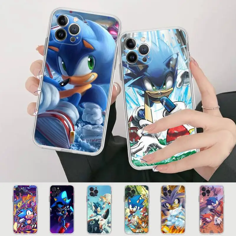 

The Blue Hedgehog Phone Case Silicone Soft for iphone 14 13 12 11 Pro Mini XS MAX 8 7 6 Plus X XS XR Cover