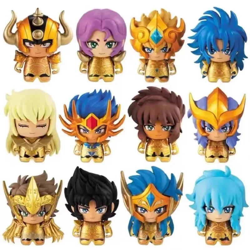 Подлинные игрушки Gashapon Q версия экшн-фигурки Seiiki Juunikyuu Hen Gemini Дева Рак Овен Водолей