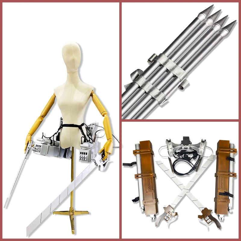 

Anime Attack on Titan Cosplay Props PVC Material Three-dimensional Mobile Device Thunder Gun Weapon Knife Role Playing