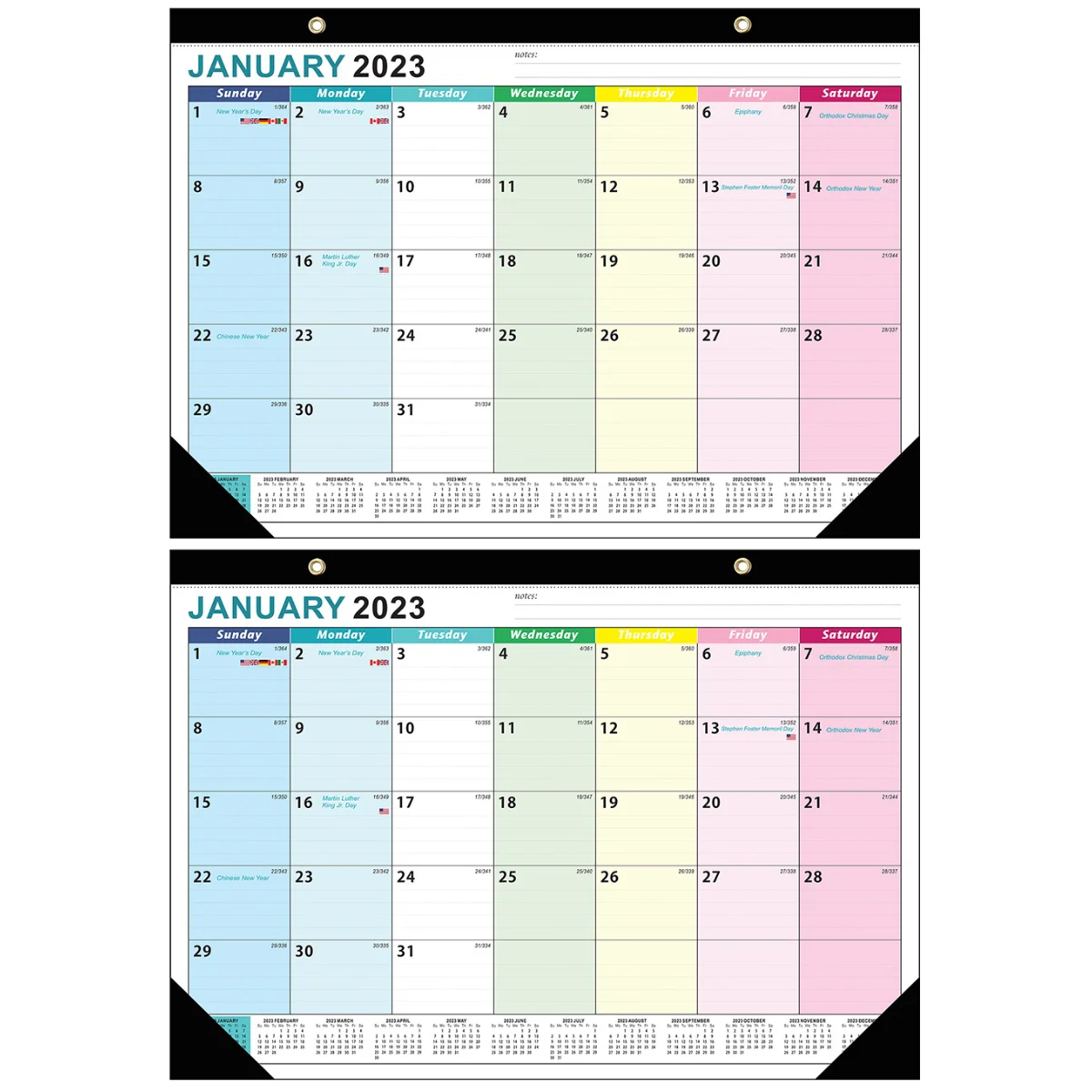 

Календарь, ежемесячная офисная стена, 2023 даты, Искусственный Декоративный английский стол, домашний академический планировщик, записная кн...