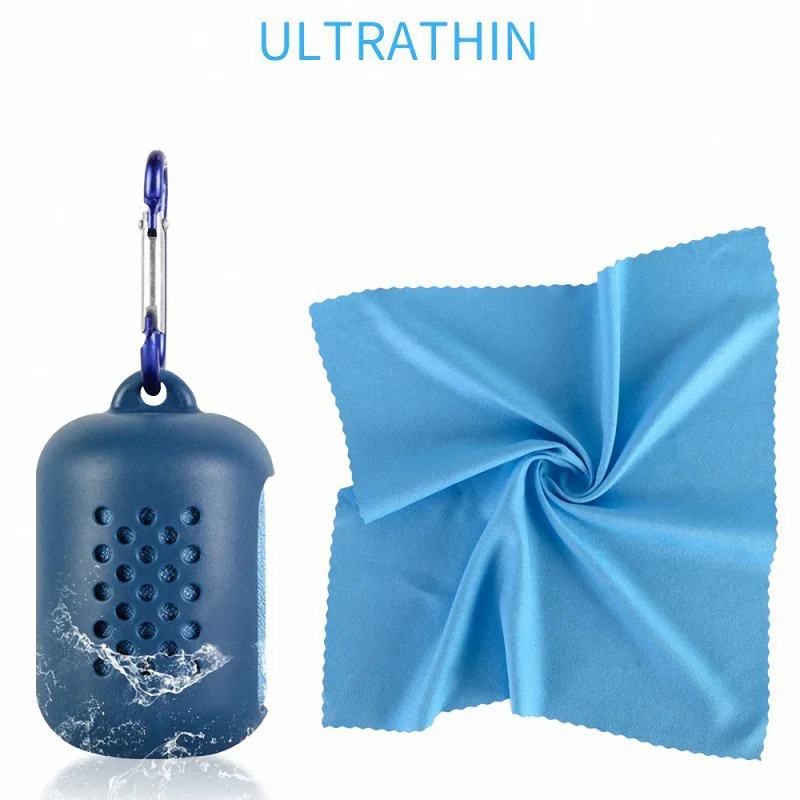 

Quick Drying Microfiber Towel Sports Instant Cooling Ice Towel Portable Outdoor Travel Fitness Running Swim Towel Silicone Bag