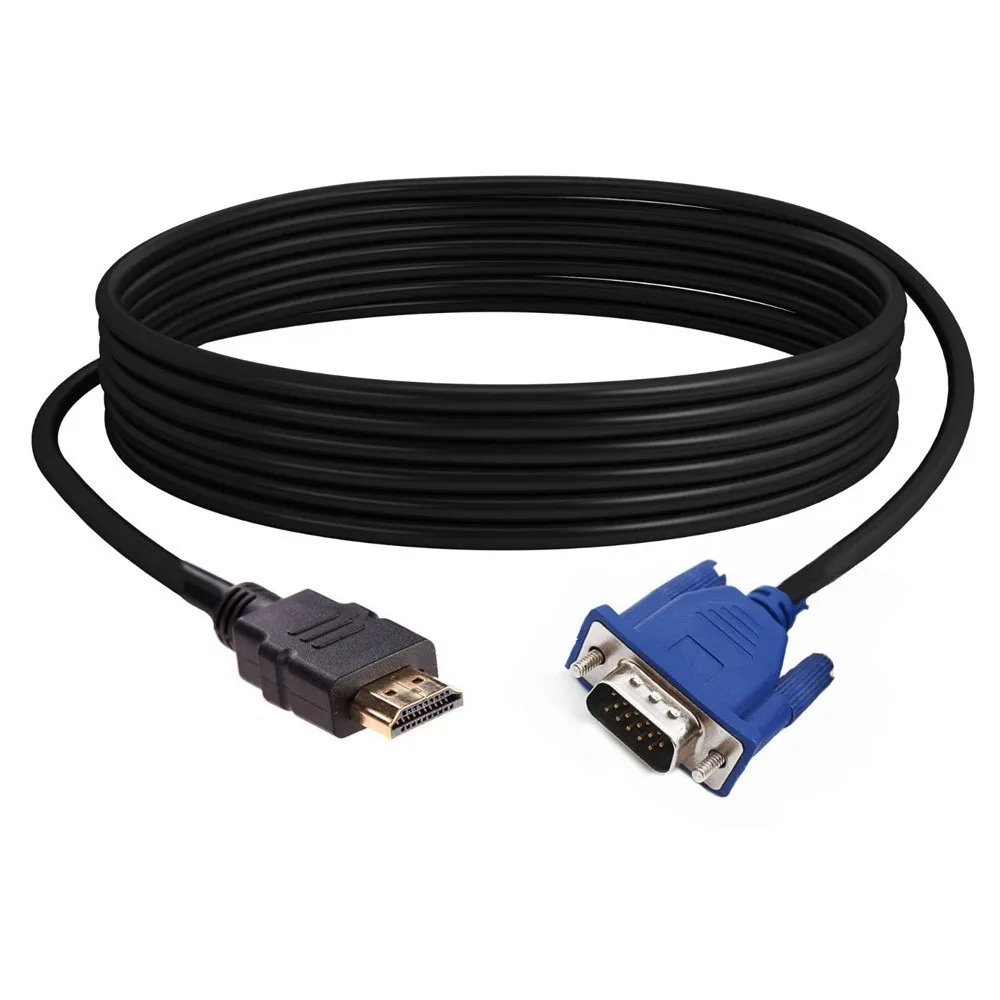 3/10 м HDMI-совместимый кабель HDMI-совместимый с VGA HD с аудиоадаптером Кабель HDMI-совместимый с VGA-кабелем Прямая поставка