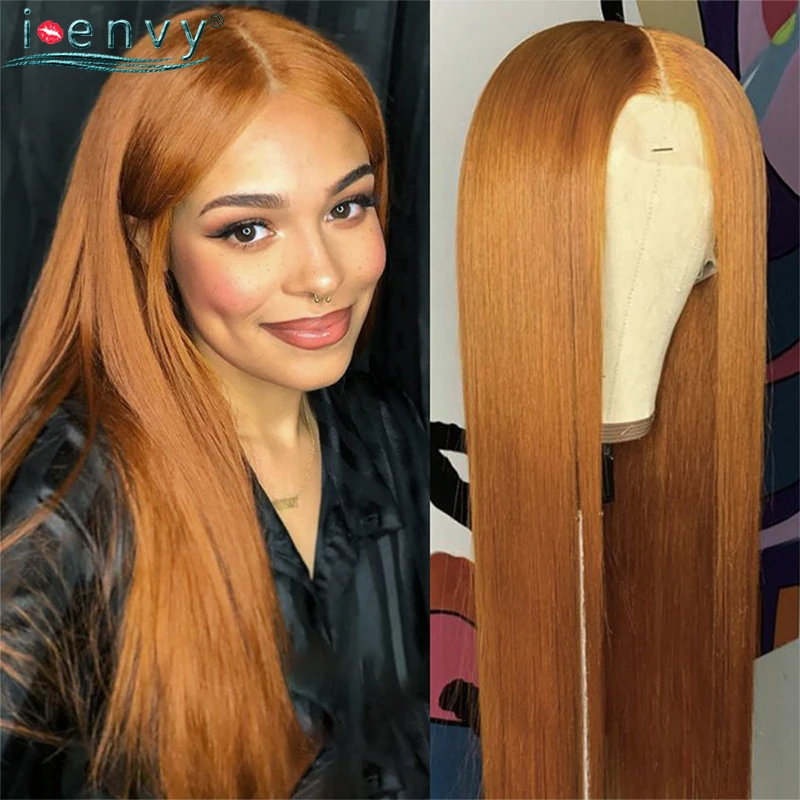 

Парики из натуральных волос на кружеве Ginger Blonde, 13X 4, перуанские прямые парики из натуральных волос для чернокожих женщин