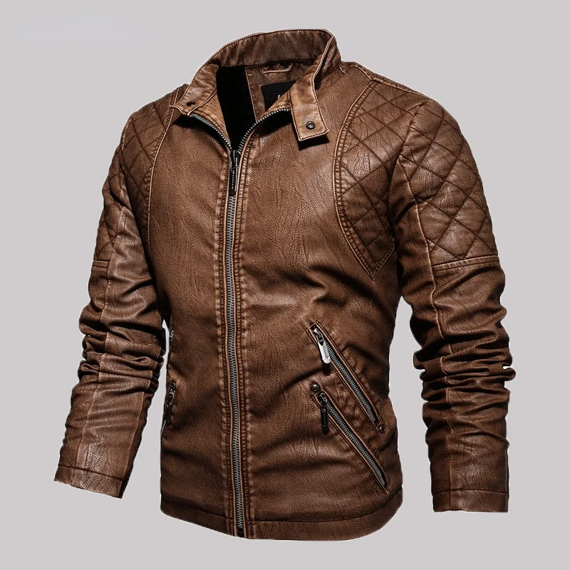 

Tactical PU Leather Jacket Men Winter Fleece Warm Military Casual Leahter jackets Male Slim Fit Motorcycle Windbreaker Outwear