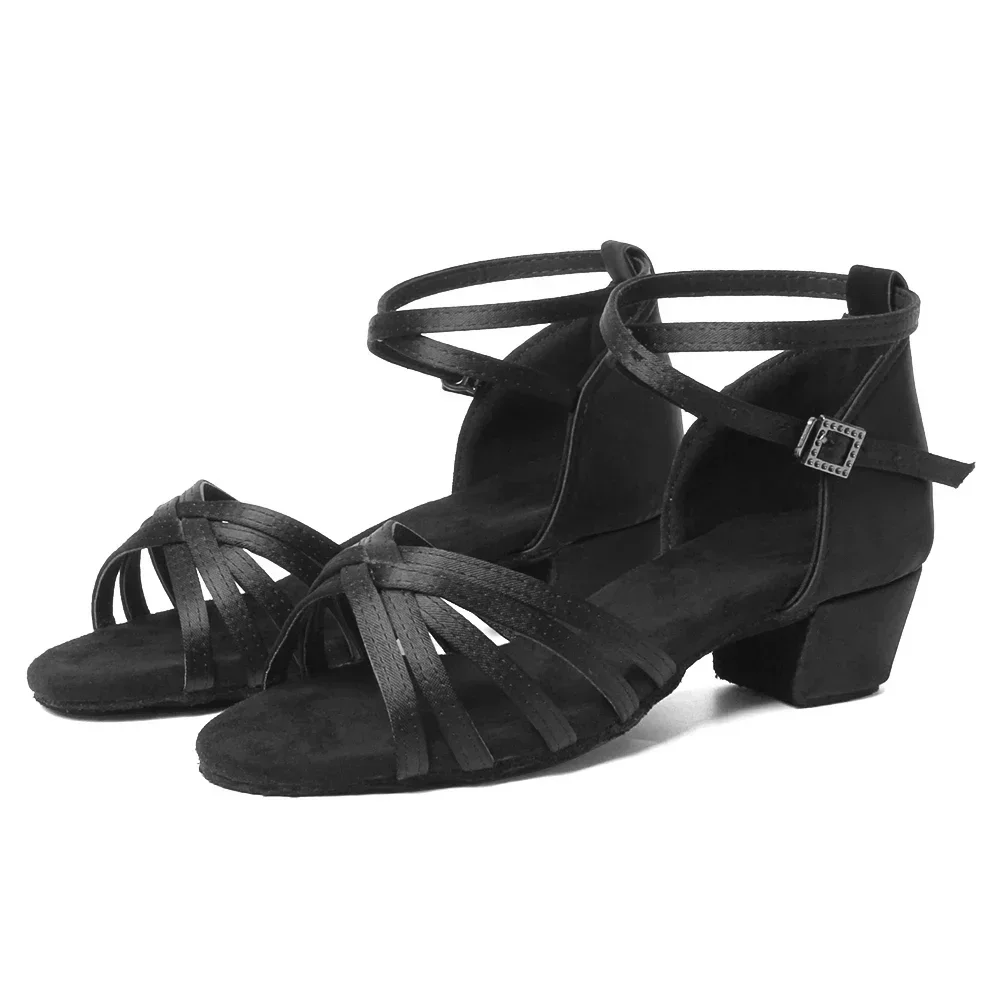 Женские туфли для латиноамериканских танцев Обувь бальных низкий каблук