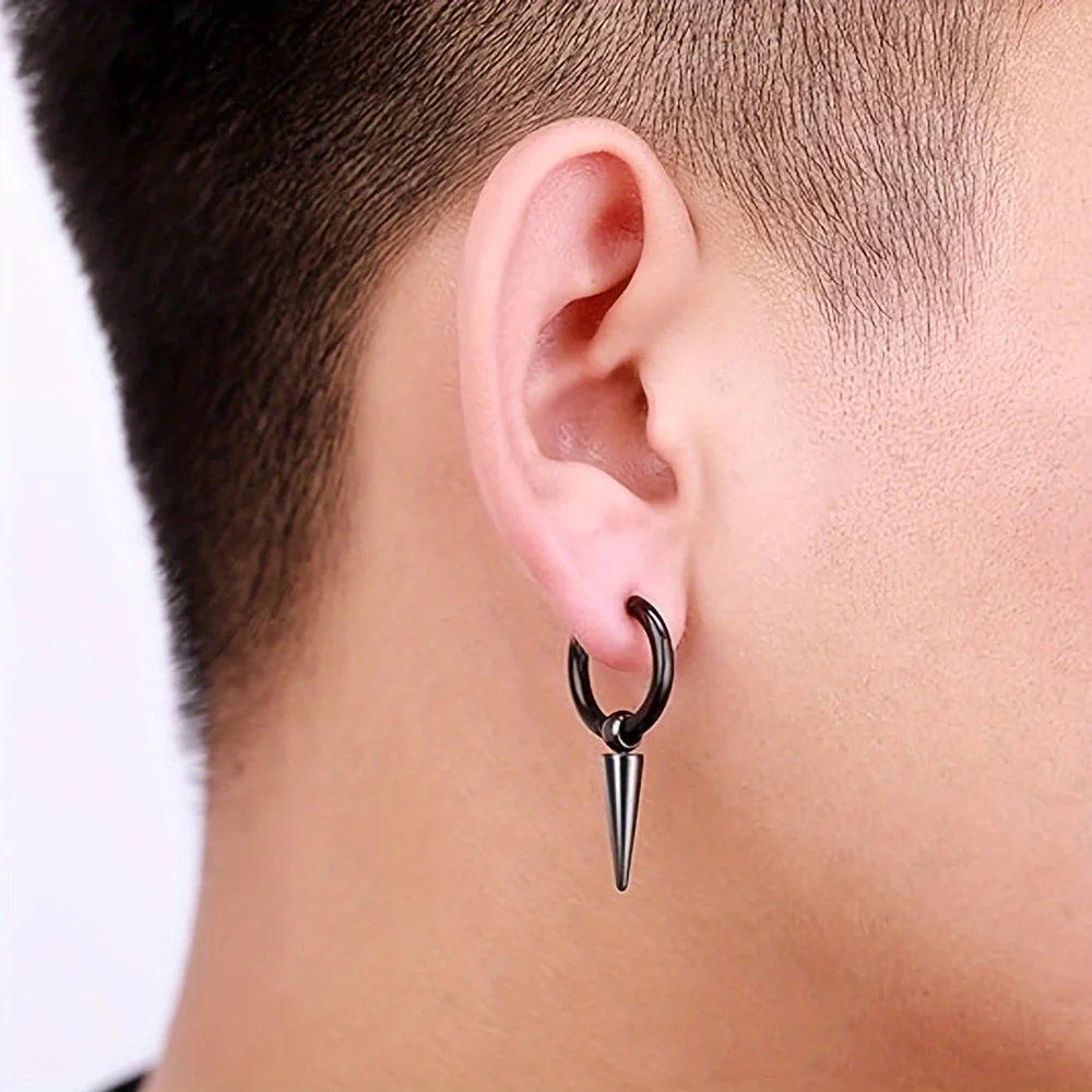 1/12 пары унисекс из нержавеющей стали круглые серьги-кольца Huggie шарнирные для