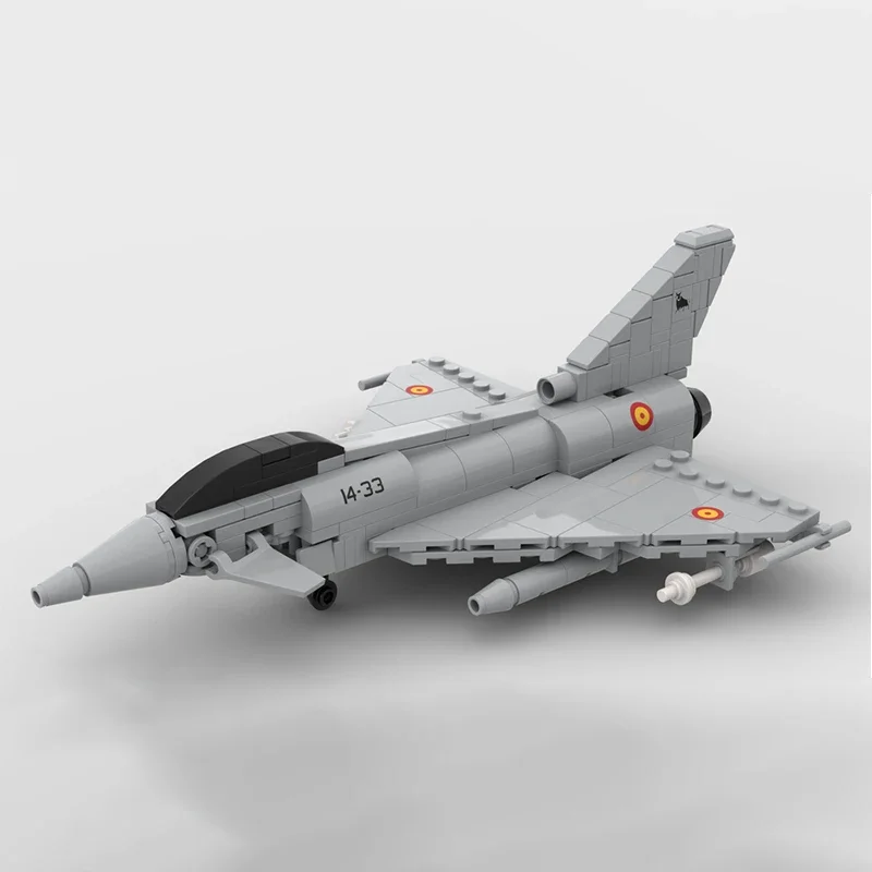 Модель военного самолета MOC строительные кирпичи Eurofighter Typhoon модульная