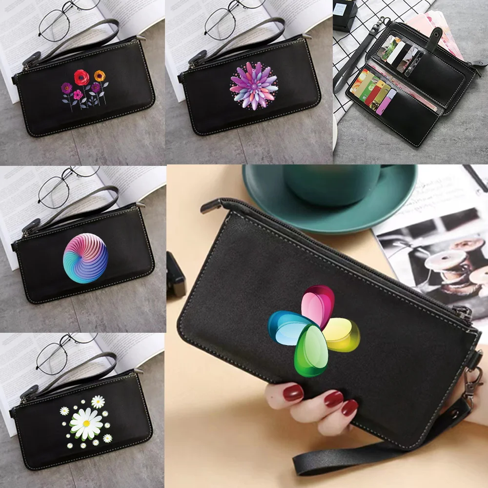 

Длинный женский кошелек, женский кошелек, держатель для карт, кошельки, сумочки из искусственной кожи на молнии, тонкий мини-кошелек, Длинный кошелек, 3D узор