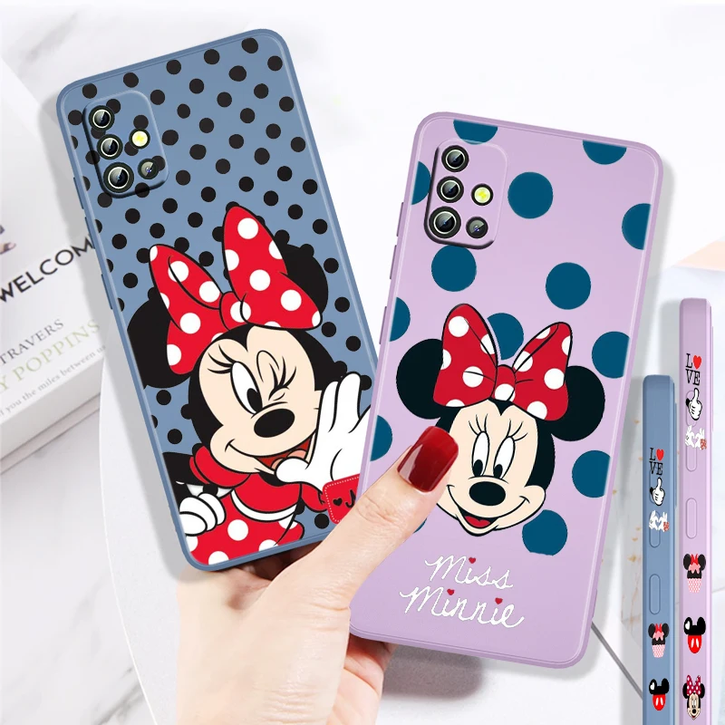

Disney Minnie Cute Art For Samsung A73 A71 A53 A51 A31 A21S A52 A32 A22 A13 A12 A50 A30 A20 A03S Liquid Left Rope Phone Case