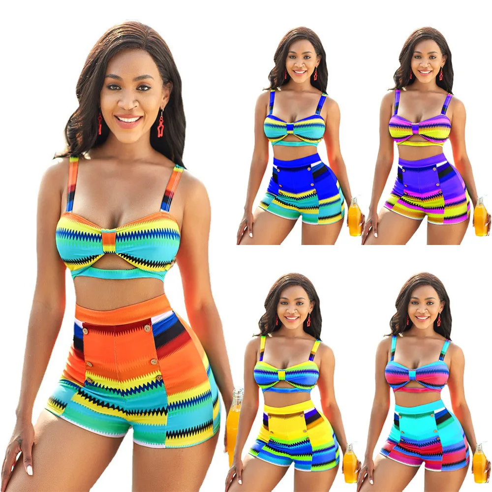 

Fashion Print Sexy Swimsuit Women 2022 Summer New Fashion Two Piece Set