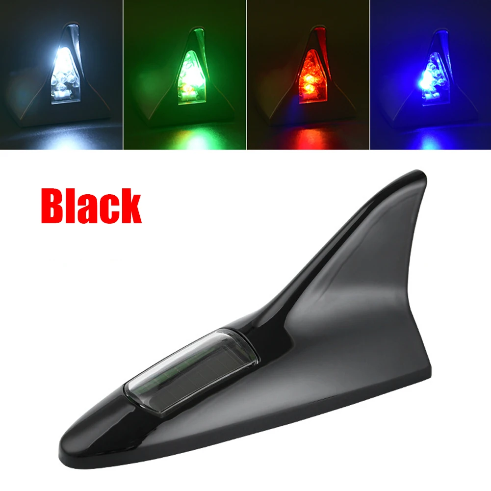 

8Led Type Auto Car Solar Powered LED Flashing Shark Fin Warning Tail Lights Adhesive Anti Collision Universal LED Warning Light