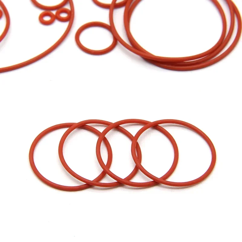 50/100 шт. уплотнительные кольца VMQ толщина CS 1 мм внешний диаметр 3 ~ 50 красная