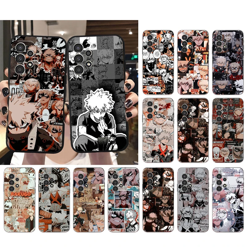 

Phone Case for Samsung Galaxy A73 A53 A13 A22 A12 A32 A71 A21S A33 A52 A72 A02 A03 A51 A31 M31 Bakugo My Hero Academia Funda