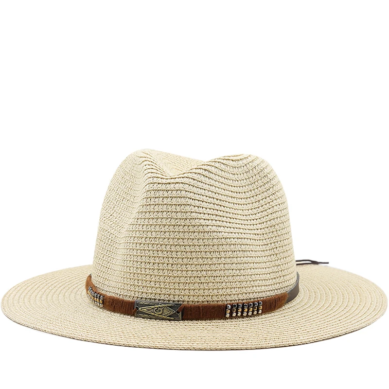 

Wholesale Women Pink Tassel Cowboy Hat Floppy Beach Hats Summer Straw Hats Ladies UV Protection Hat Panama Sun Hat