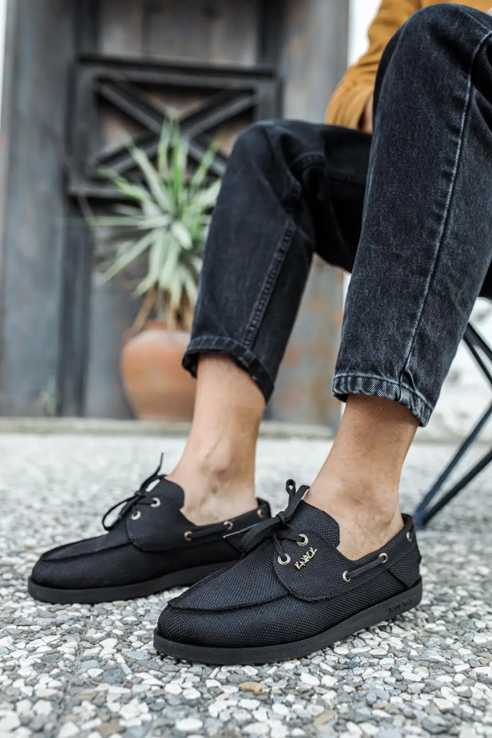 

Knack Seasonal Linen Shoes 008 Black (Black Base)
