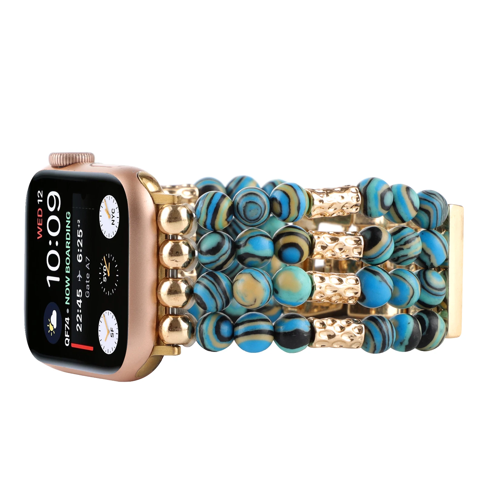 Metal strap for Apple watch band strainless steel bracelet chain for iwatch87654321SE Ultra 38 40 41 42 44 45 49mm Beaded wrist