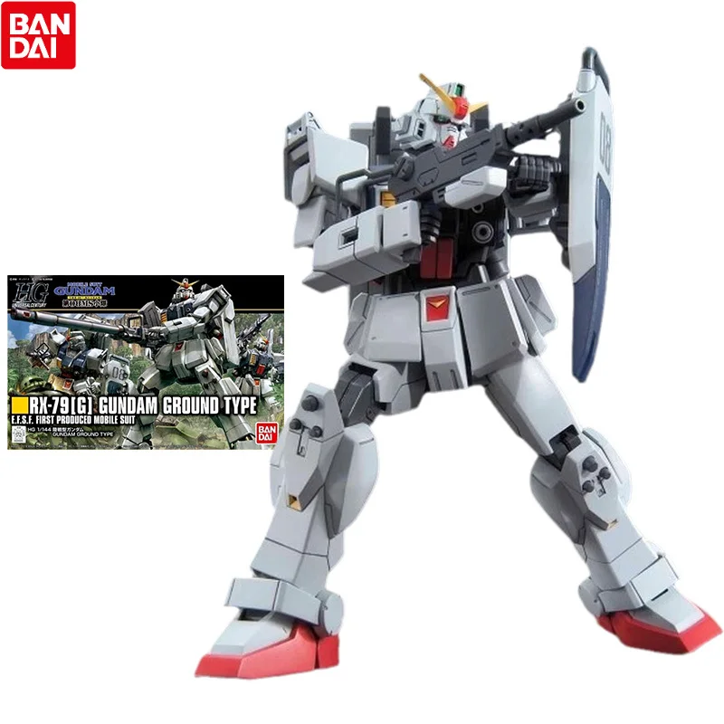 

Bandai Gundam Model Kit Anime Figure HGUC 1/144 RX-79G GROUND TYPE Genuine Gunpla Model Anime Action Figure Toys for Children