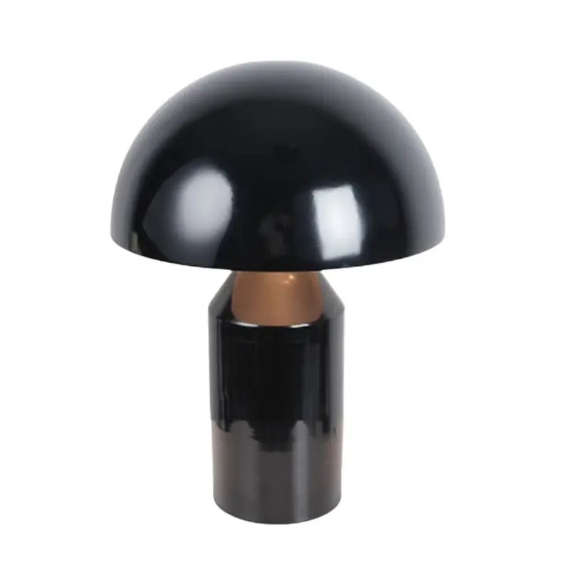 Фото Настольная лампа DT17 Nordic Mushroom E27, 3 цвета, прикроватная лампа, черный металл, вилка EU, для гостиной. №1