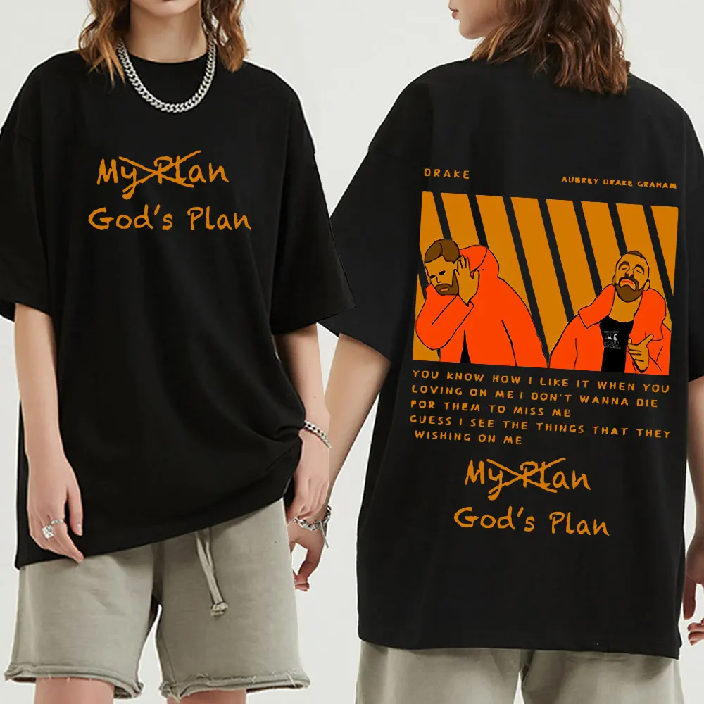 

Awesome GOD's Plan Music Album Print T-shirts Hip Hop Rapper Drake Boys Tees Tops Men Women Fashion Casual Short Sleeve T Shirt