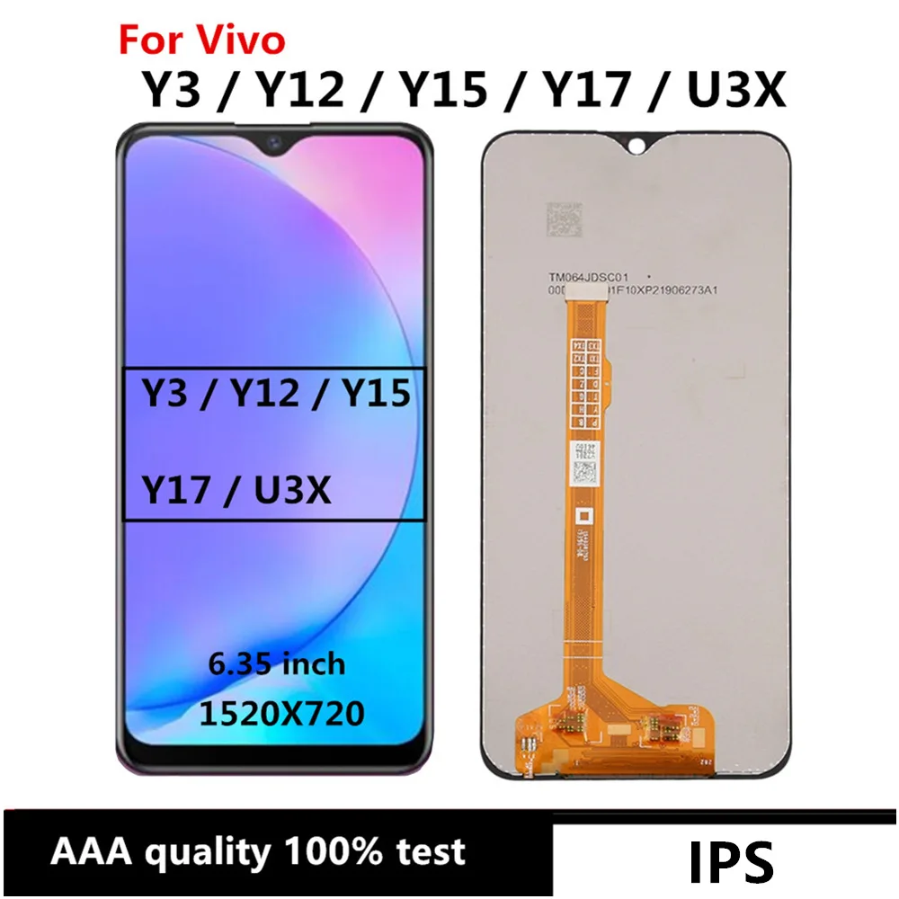 

6.35" Y17 LCD For Vivo Y17 Y3 U3X Y11 Y12 Y19 LCD Display Touch Screen Digitizer Assembly Repair For Vivo Y12 Y15 Lcd Screen