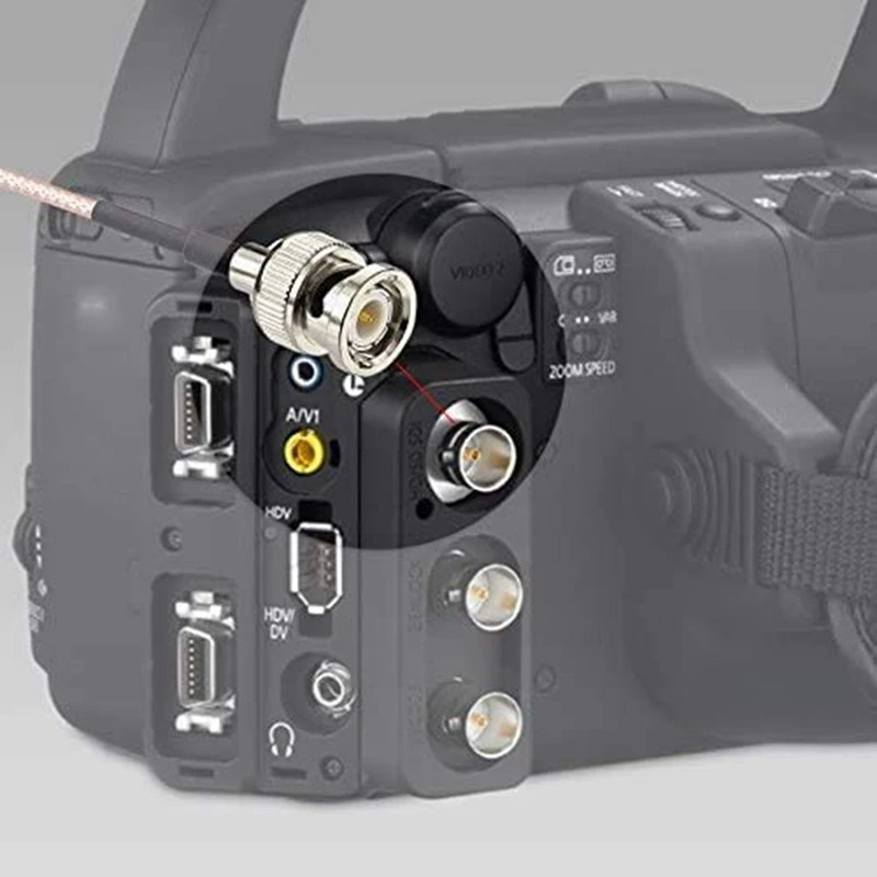 Фото 4 шт., кабель BNC 3G HD SDI, 30 см, 75 Ом, для камер, видеооборудование BMCC, поддержка видеокабеля HD-SDI 3G-SDI 4K, 8K №4