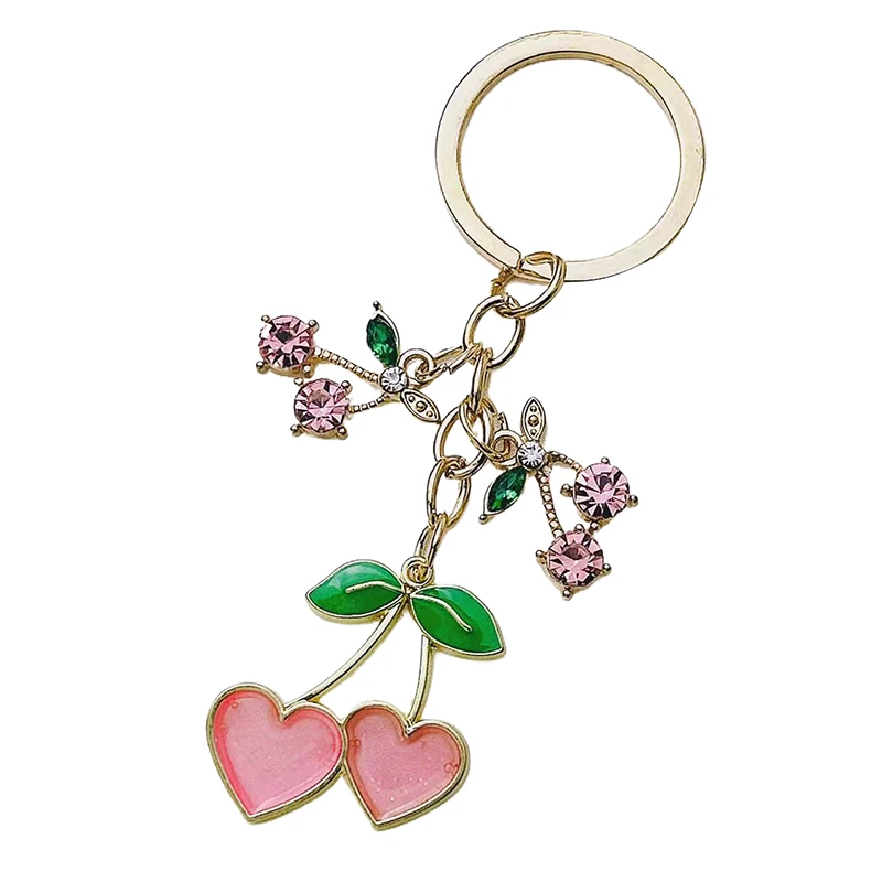 Милые брелоки Eanmel милые сердца вишня фрукты для женщин девушек сумка подвеска Diy