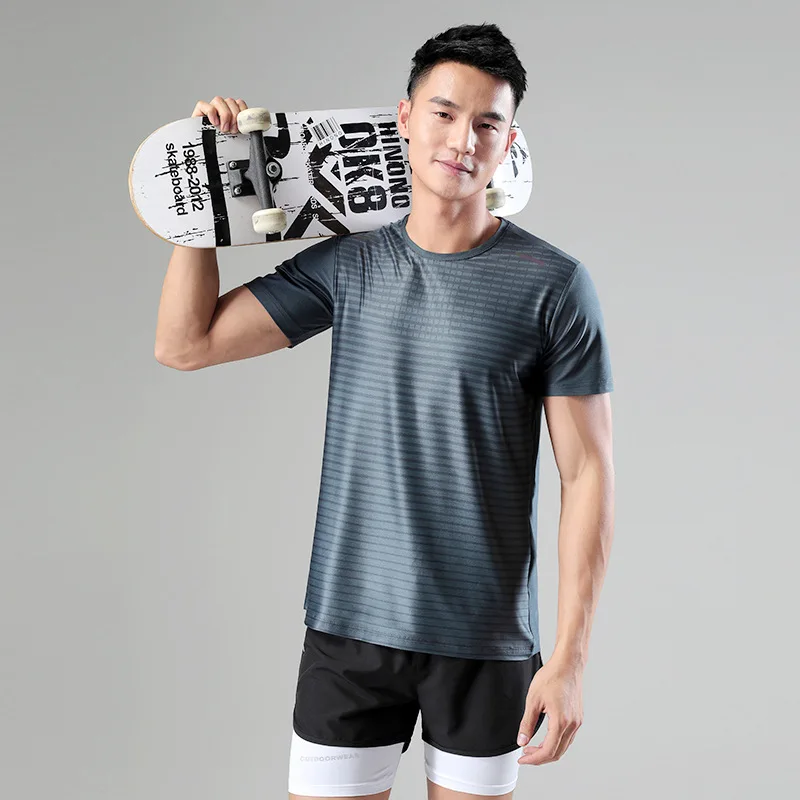 

Лидер продаж 2022, уличная спортивная футболка с защитой от курсора, мужская летняя одежда для бега и фитнеса, Быстросохнущий Спортивный Топ