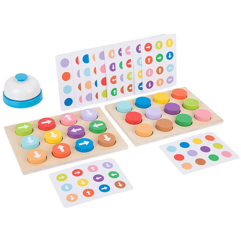 

Montessori Toys Color Direction Cognitive Toddler Color Sorting Games for Developing Fine Motor Skill Educational Wooden Toys