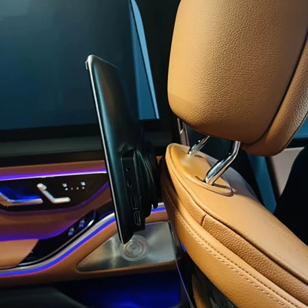 Фото Система развлечений для задних сидений Mercedes Benz W223 S450 S500 S580, Android, Bluetooth, WiFi, 4K, сенсорный экран, скрытый кронштейн №5