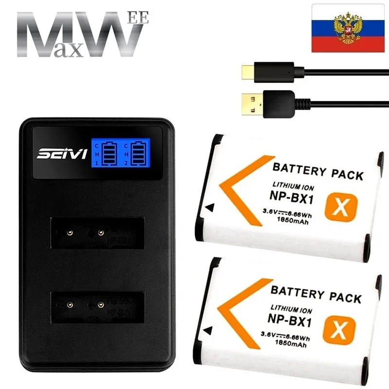 

Обновленный аккумулятор 1850 мАч NPBX1 NP-BX1 для Sony HX300 HX400 HX50 HX60 GWP88 AS15 WX350 DSC RX1 RX100 AS100V M3 + зарядное устройство LED USB BX1